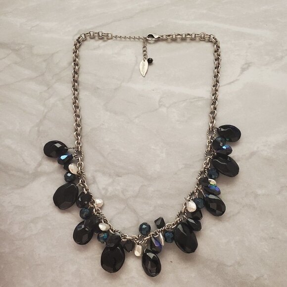 Coldwater Creek Jewelry - ✨ Coldwater Creek Black AB Aurora Borealis Beaded Stone Necklace ✨